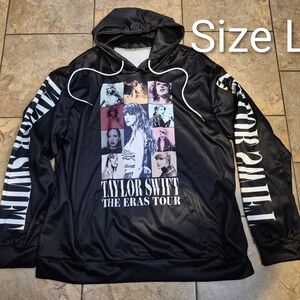 Black Taylor Swift The Eras Tour Size L Graphics Hoodie New Without Tags